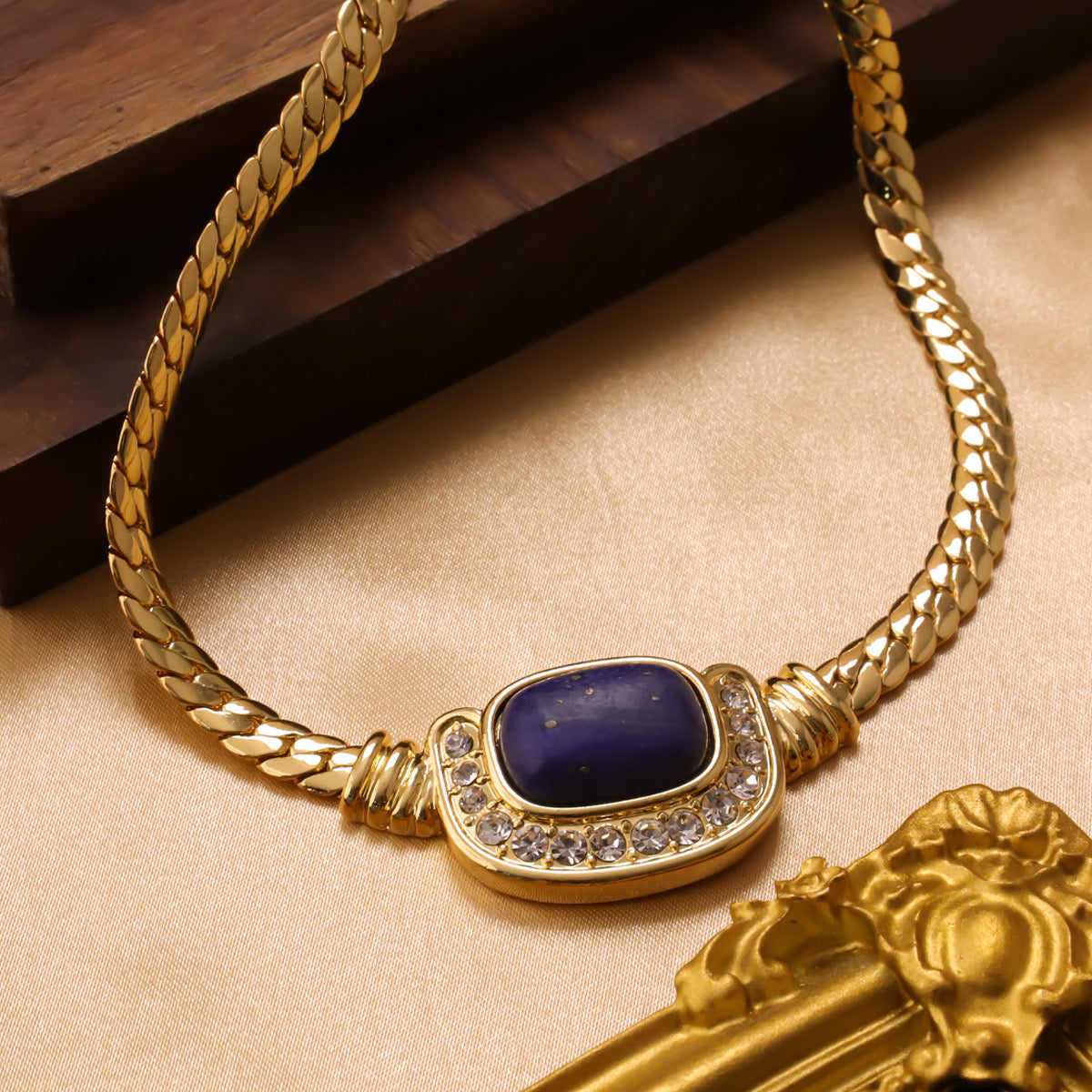 Natural Lapis lazuli necklace
