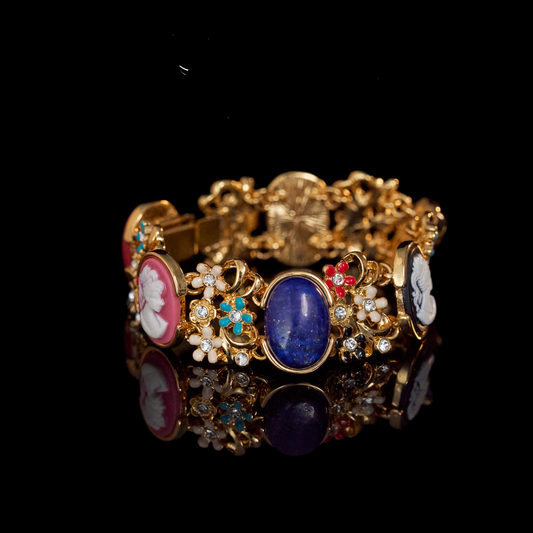 Cameo opal natural stone  vintage bracelate